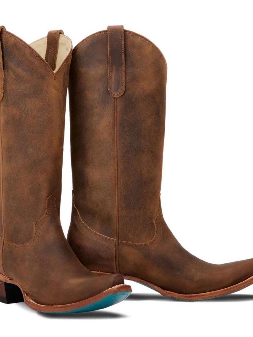 Classic Brown Leather Western Boots - Women's size 8